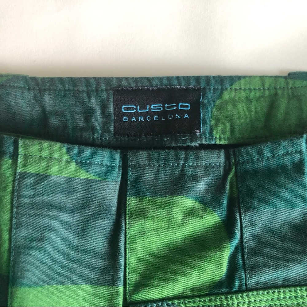 Custo Barcelona Green Pleated Skirt Size 4 - Picture 3 of 9